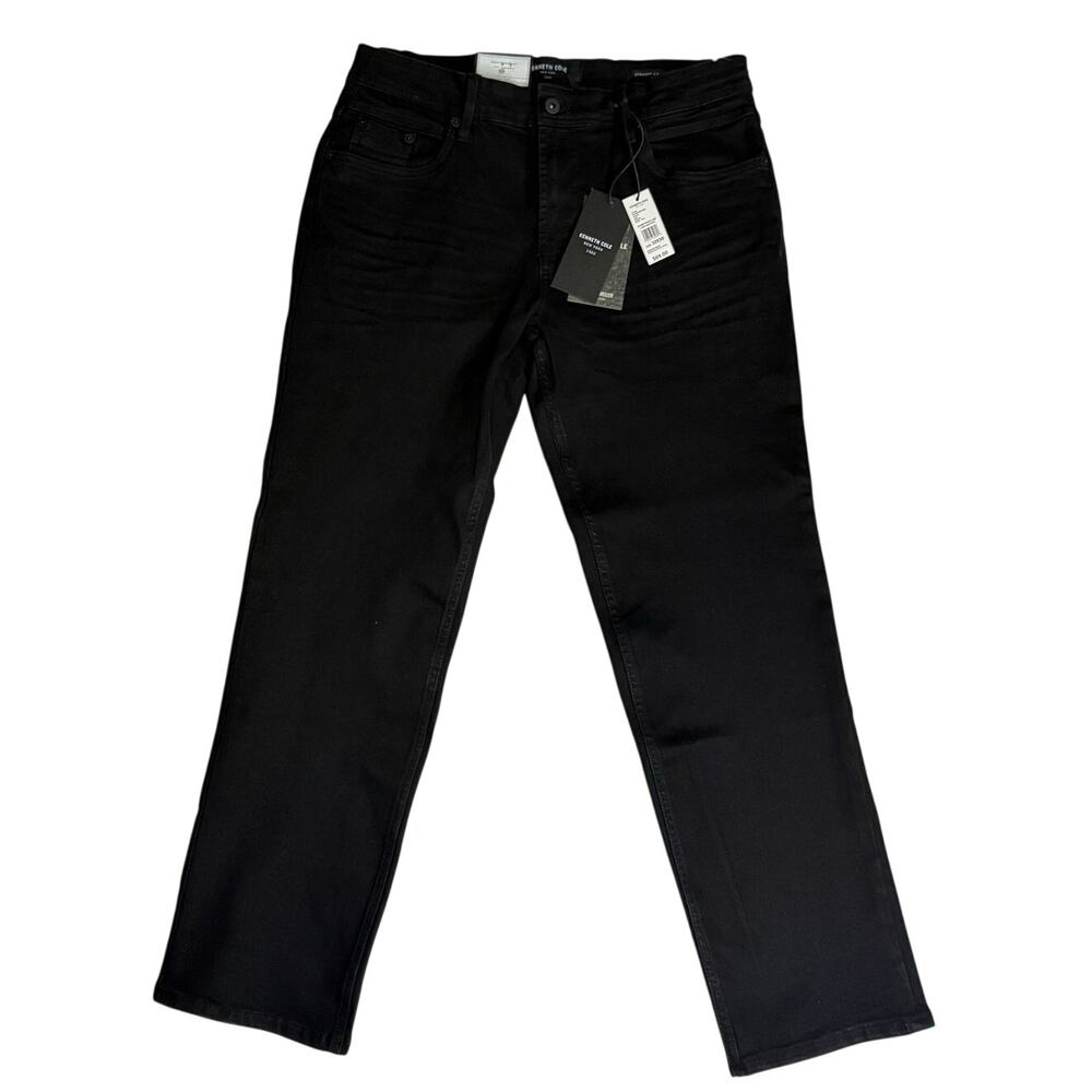 Kenneth Cole Men's Black Jeans sz: 32x30 Straight Fit  NEW WITH TAGS